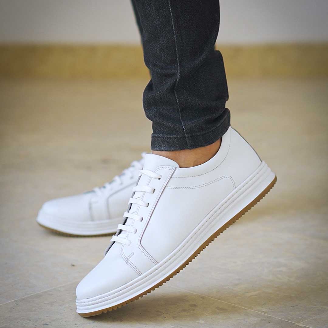 Basket cuir Chaussure cuir blanc